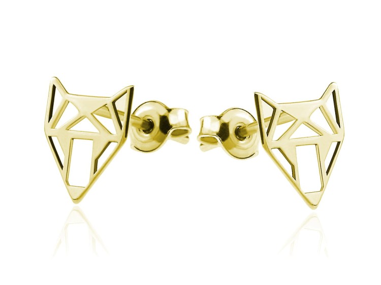 kolczki lisy origami