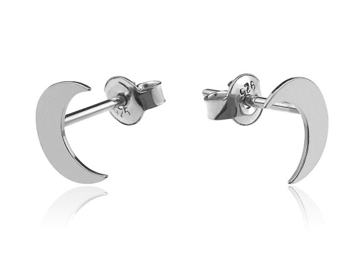 srebrne kolczyki księżyce