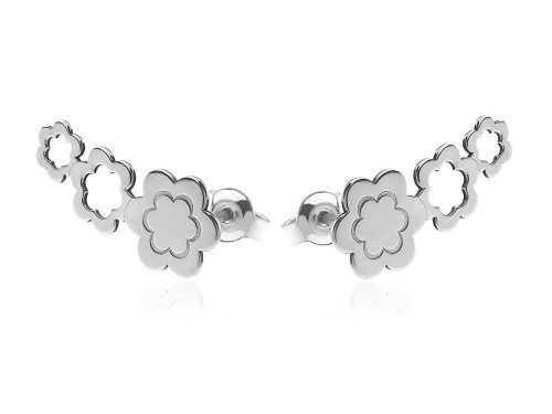 kolczyki nausznice kwiatuszki