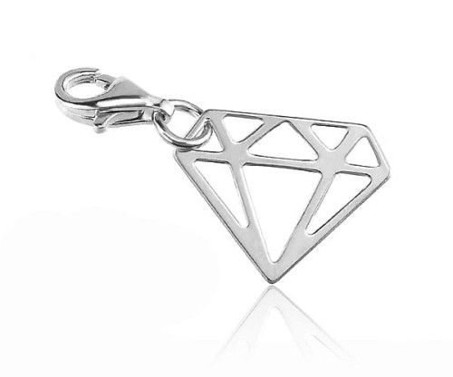 zawieszka do bransoletek charms diament