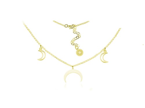 naszyjnik choker z księżycami złoty