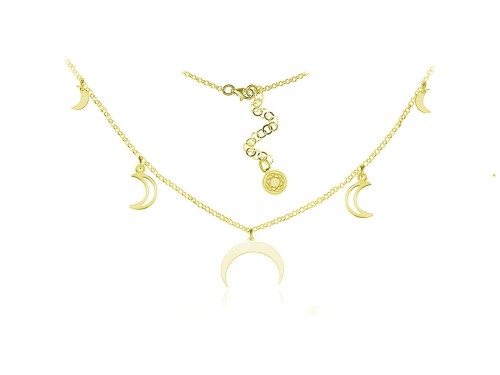 naszyjnik choker księżyce złoty