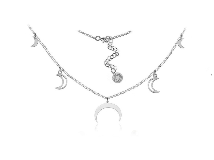 naszyjnik księżyce choker srebro