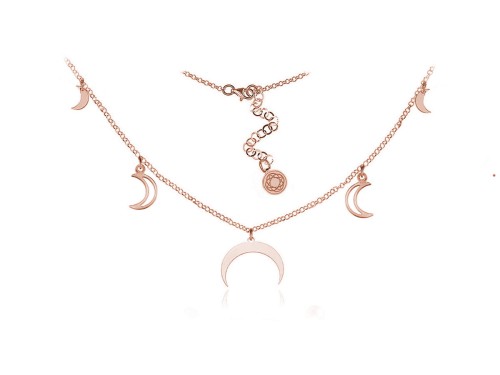 naszyjnik choker księżyce różowe złoto