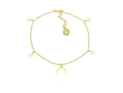 bransoletka z księżycem i gwiazdami złota