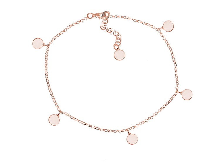 bransoletka typu choker z zawieszkami kółeczka