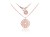 naszyjnik z rozeta różowe złoto