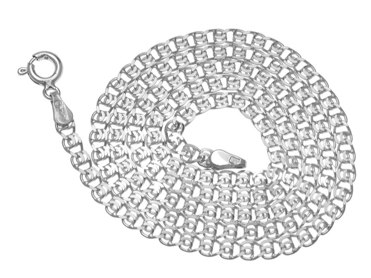 łańcuszek srebrny splot love