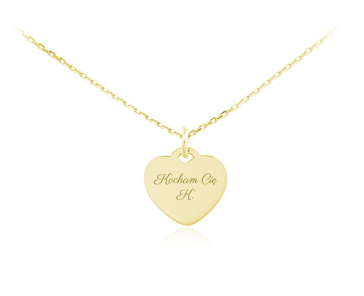 Naszyjnik z serduszkiem Roma - 24k złocenie
