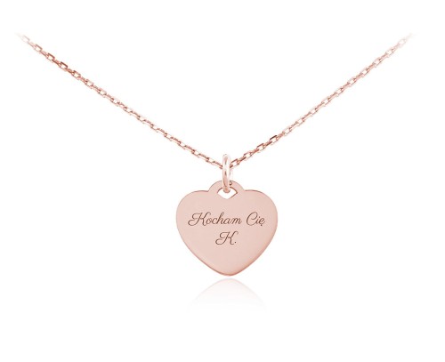 Naszyjnik srebrny Roma - różowe złocenie