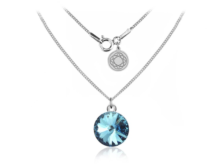 Naszyjnik z kryształem Swarovski - rodowanie