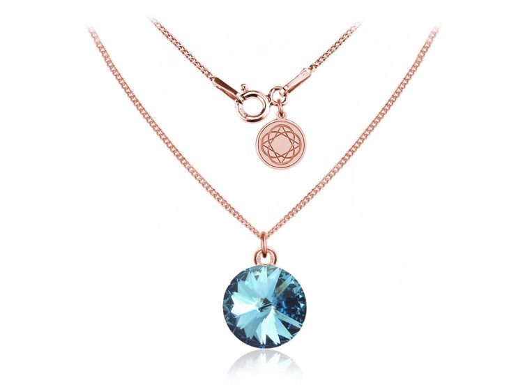 Naszyjnik z kryształkiem Rose Gold