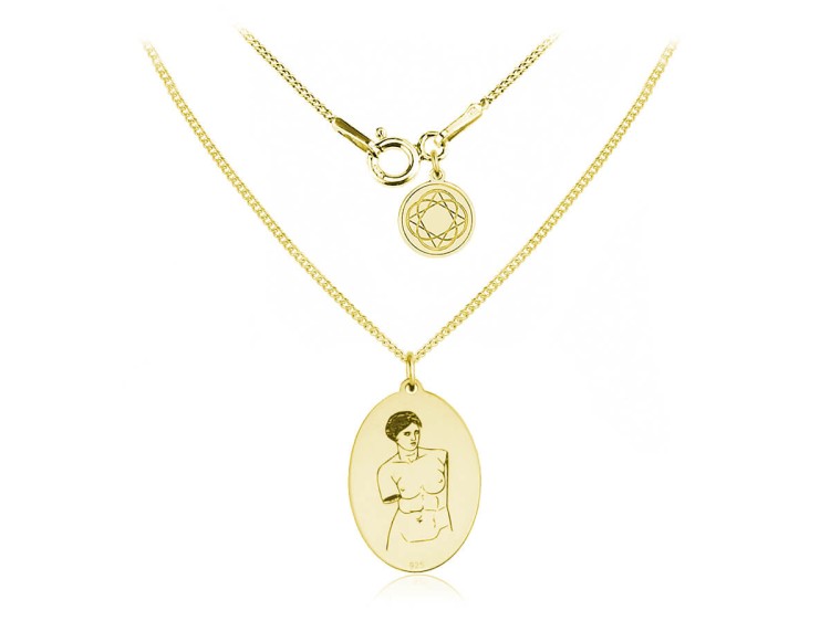 Naszyjnik z medalionem z Wenus