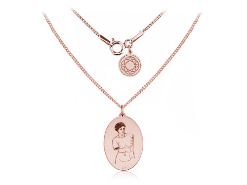 Naszyjnik z Medalionem w różowym złoceniu