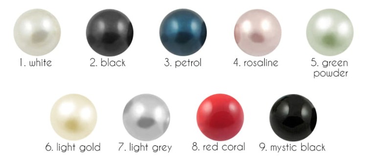 kolory pereł Swarovski