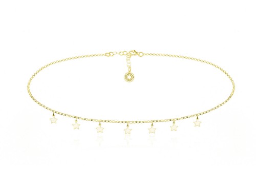 Naszyjnik choker z gwiazdkami - 24k złocenie
