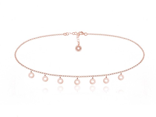 Naszyjnik choker łańcuszek z zawieszkami