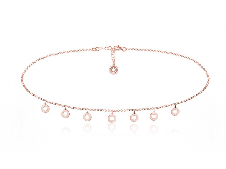 Naszyjnik choker łańcuszek z zawieszkami