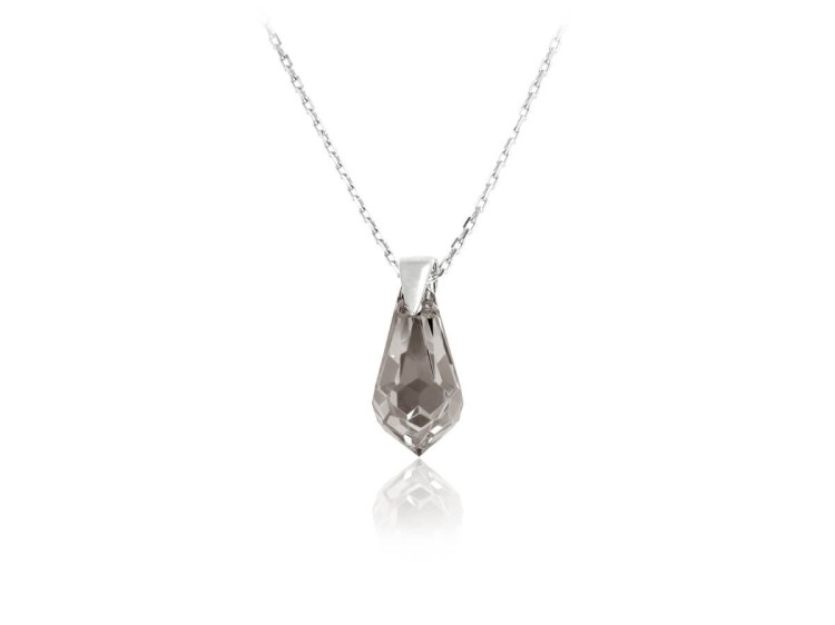 Srebrny naszyjnik z kryształem Swarovski® - drop - łezka - kropla