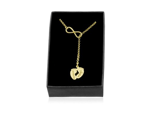 Naszyjnik przekładany ze stópkami