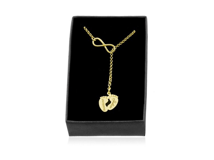 Naszyjnik przekładany ze stópkami