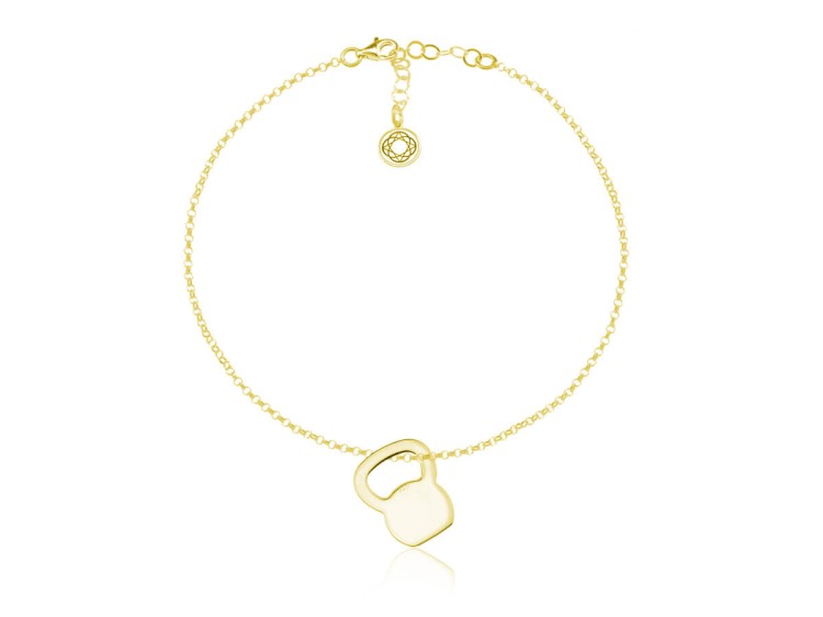 Srebrna bransoletka z kettelbell