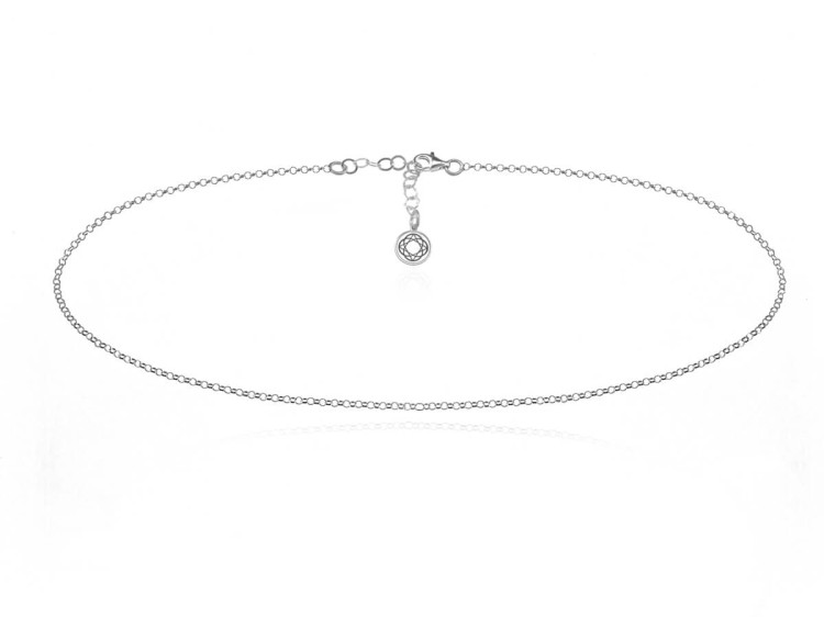 srebrny łańcuszek choker
