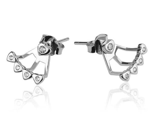 kolczyki modułowe z cyrkoniami