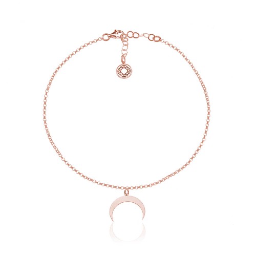 Bransoletka z księżycem lunulą rózowe złoto