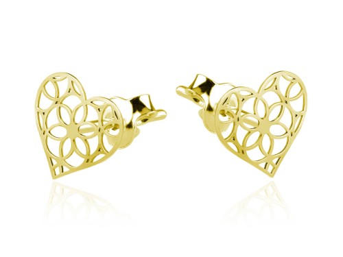 kolczyki ażurowe serca