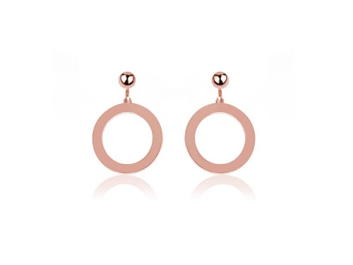 kolczyki koła różowe złoto