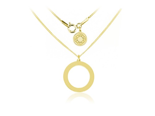 złoty naszyjnik z kołem