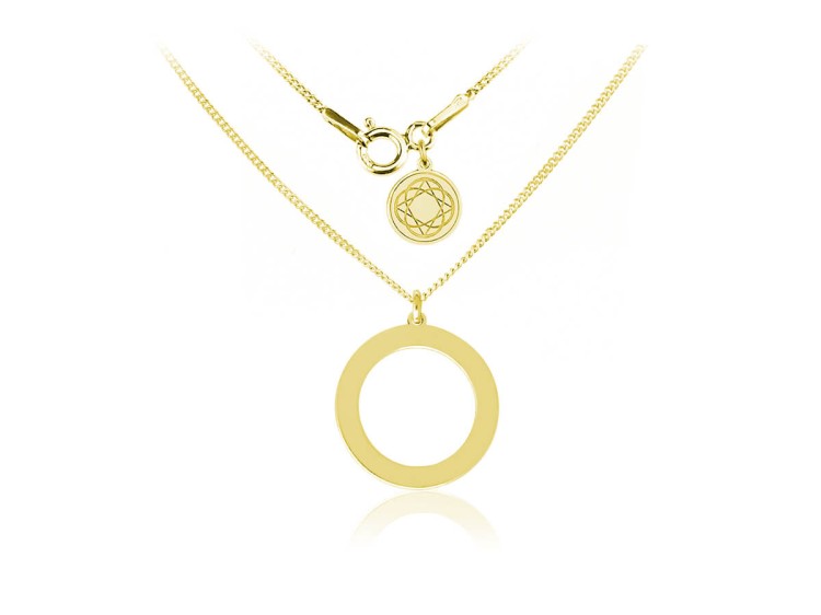 złoty naszyjnik z kołem