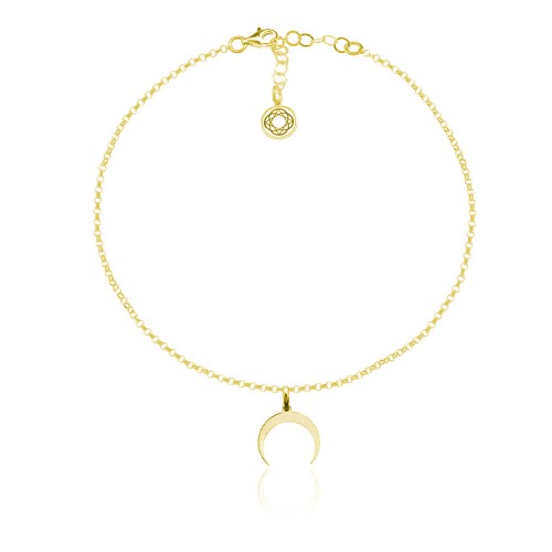 złota bransoletka na nogę księżyc lunula