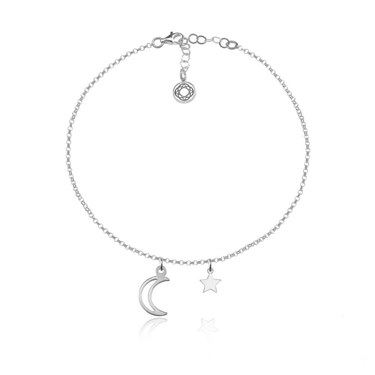 bransoletka na nogę księzyc i gwiazdka
