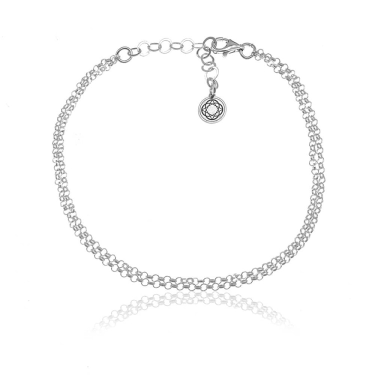 podwójna bransoletka na kostkę