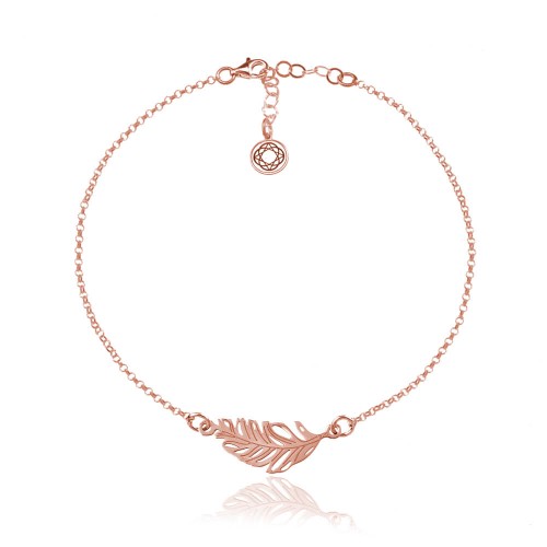 bransoletka na noge piórko