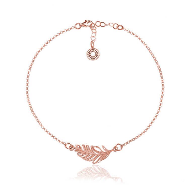 bransoletka na noge piórko