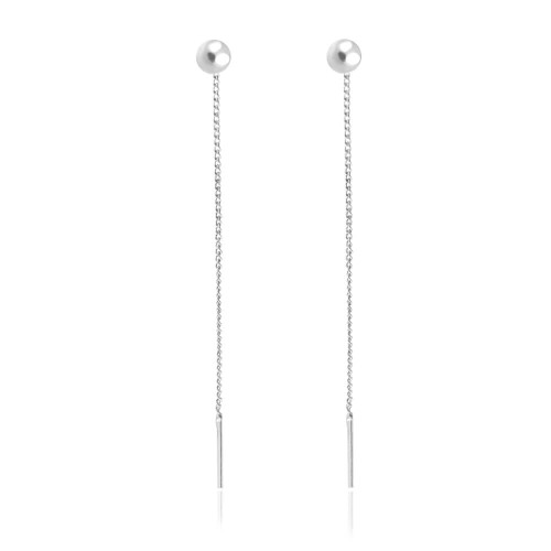 kolczyki do przekładania przez ucho z kulką