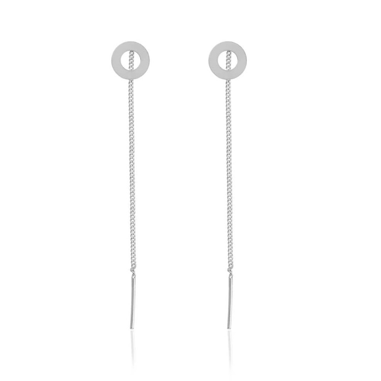 kolczyki koła przeciągane przez ucho