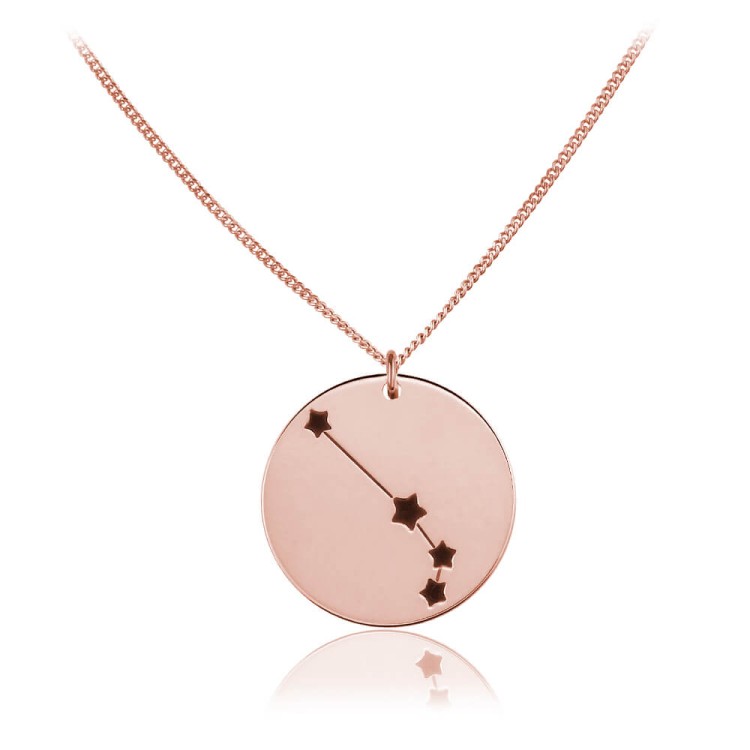 naszyjnik ze znakiem zodiaku rose gold