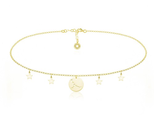 naszyjnik choker złoty znaki zodiaku