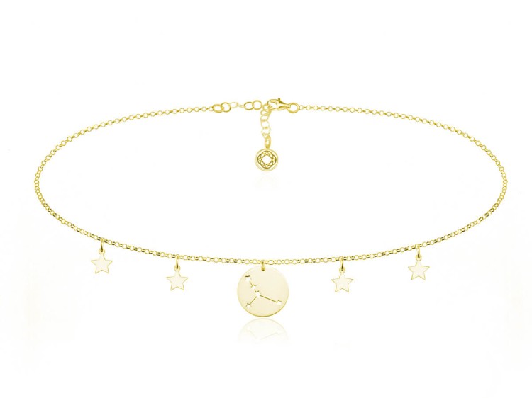naszyjnik choker złoty znaki zodiaku