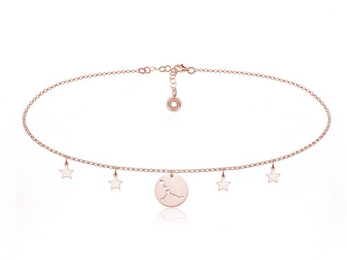 naszyjnik choker znaki zodiaku rose gold