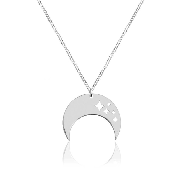 naszyjnik lunula z gwiazdkami