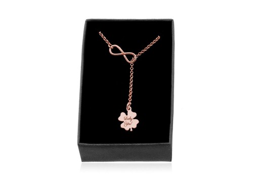 naszyjnik z koniczynką i infinity