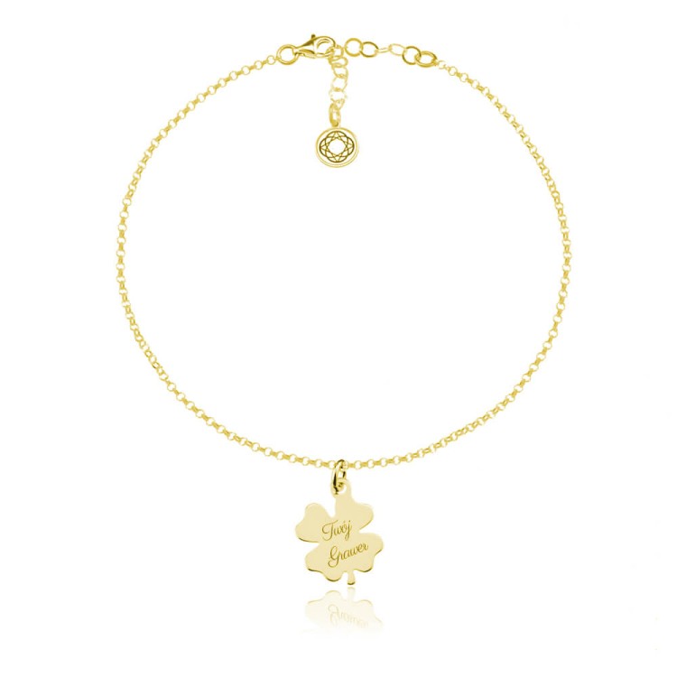 bransoletka łańcuszek z koniczynką