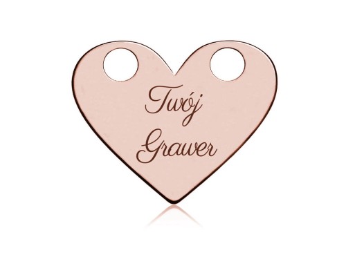 zawieszka celebrytka serce grawer