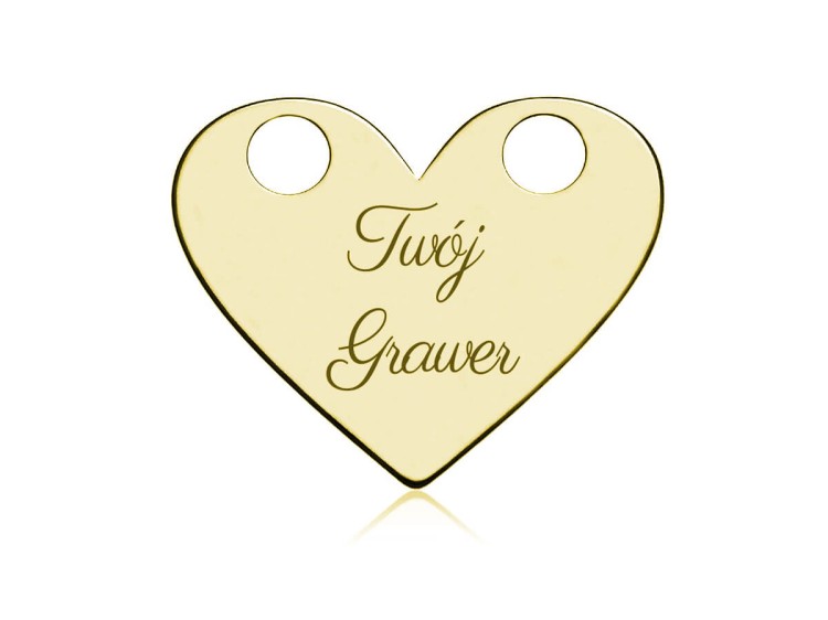 zawieszka celebrytka serce grawer
