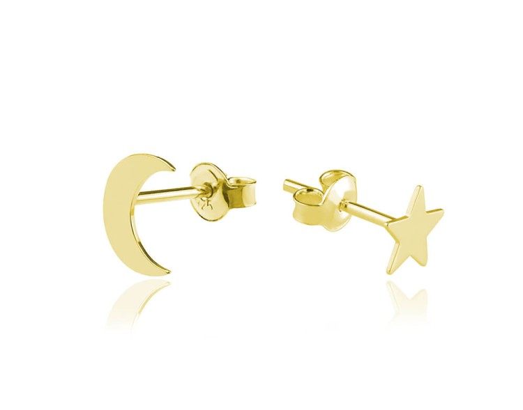 kolczyki księżyc i gwiazdka